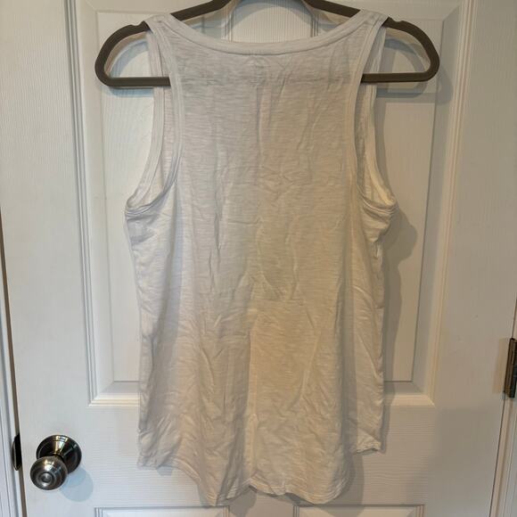 Old Navy Pineapple Relaxed Racerback Tank White Small - Picture 8 of 8